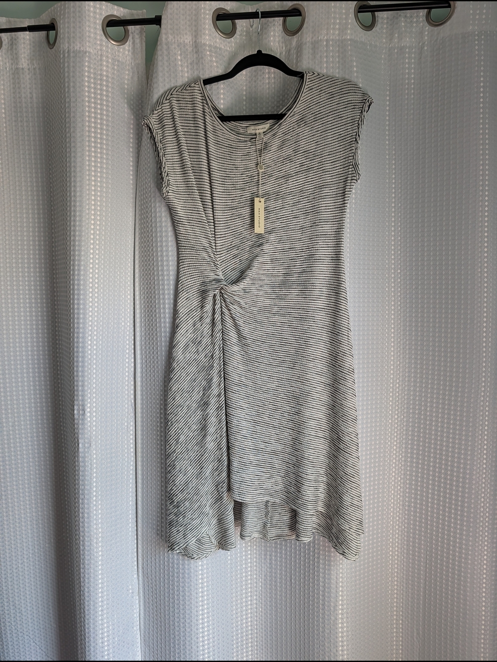 Max Studio Black and White  High-Low Knot Dress~NWT's Sz. M